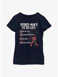 Marvel Spider-Man: No Way Home To-Do List Youth Girls T-Shirt, NAVY, hi-res