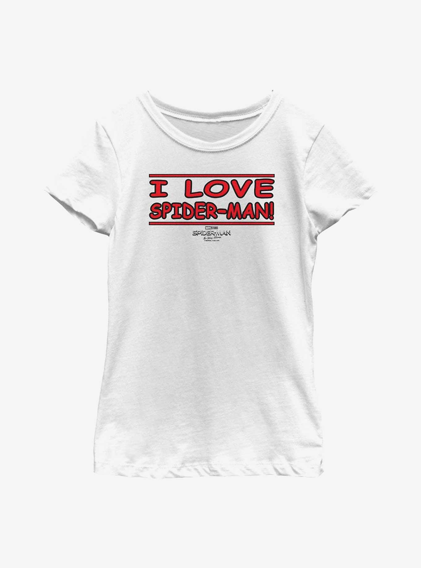 Marvel Spider-Man: No Way Home I Love Spider-Man Youth Girls T-Shirt, , hi-res