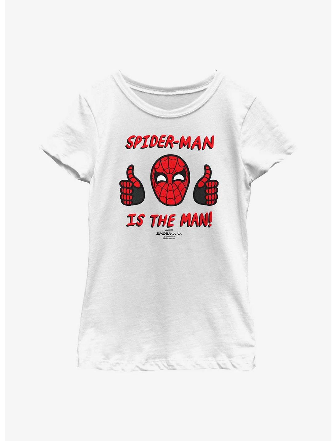 Marvel Spider-Man: No Way Home Spidey Is The Man Youth Girls T-Shirt, WHITE, hi-res