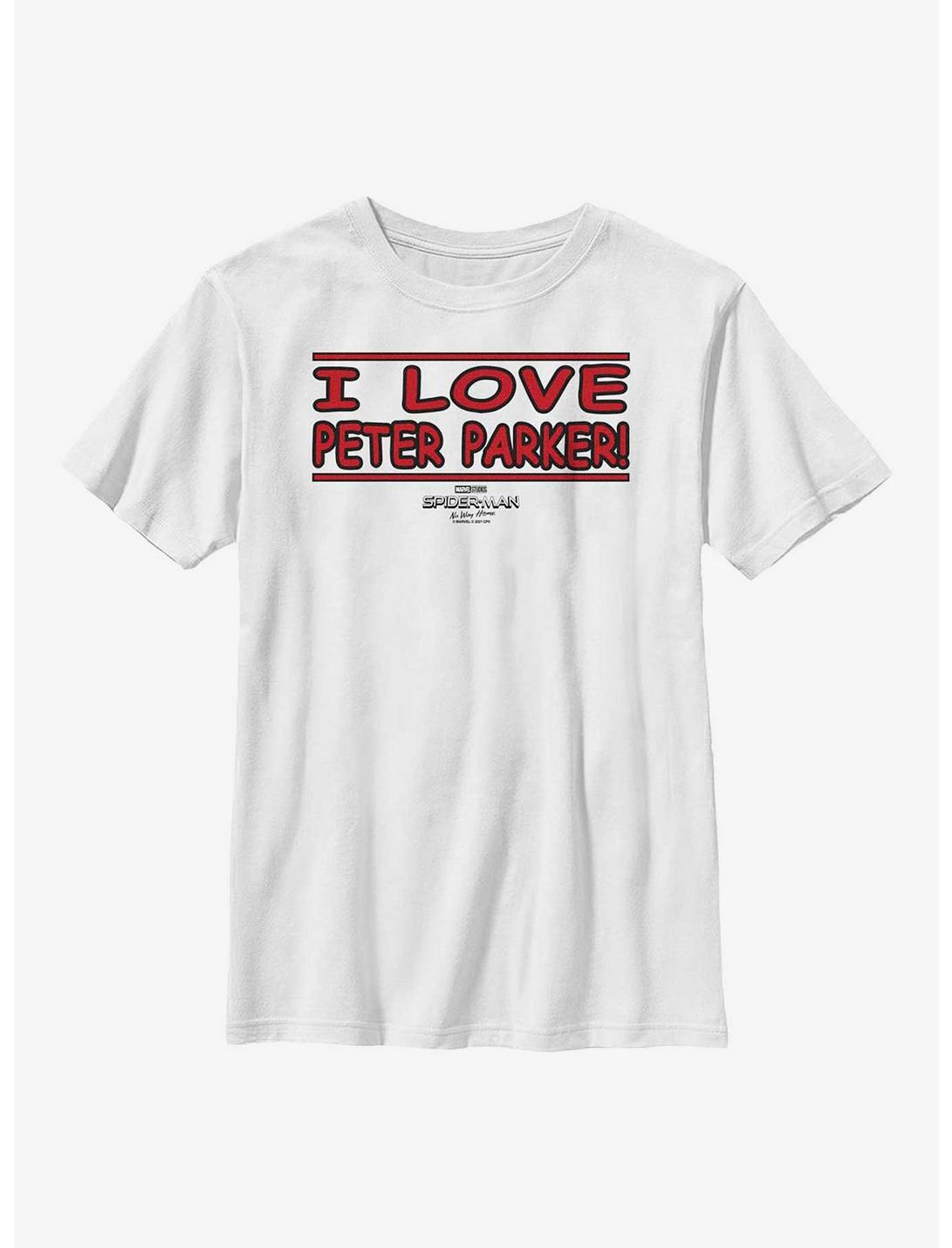 Marvel Spider-Man: No Way Home Love Peter Parker Youth T-Shirt, WHITE, hi-res