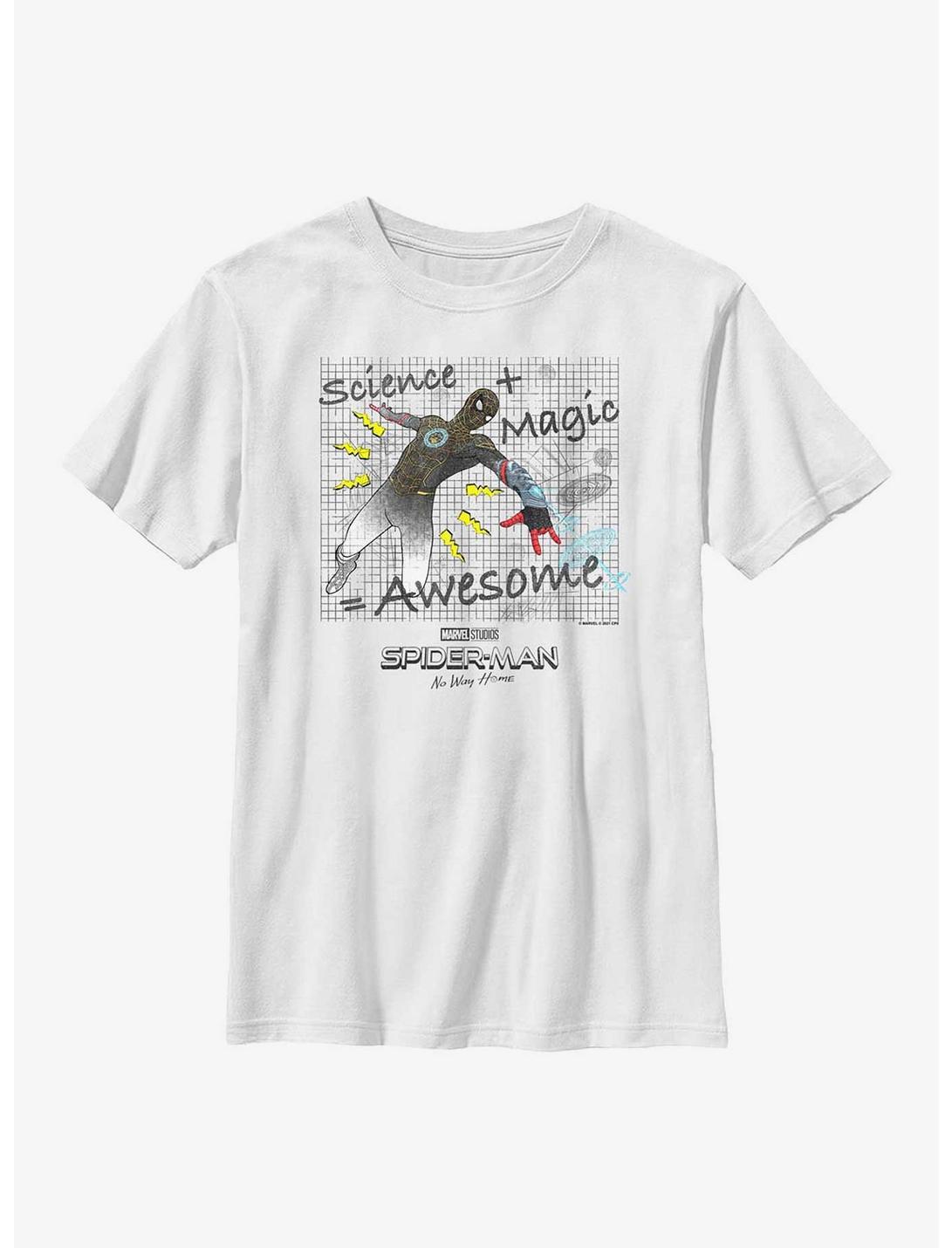 Marvel Spider-Man: No Way Home Science Plus Magic Youth T-Shirt, WHITE, hi-res