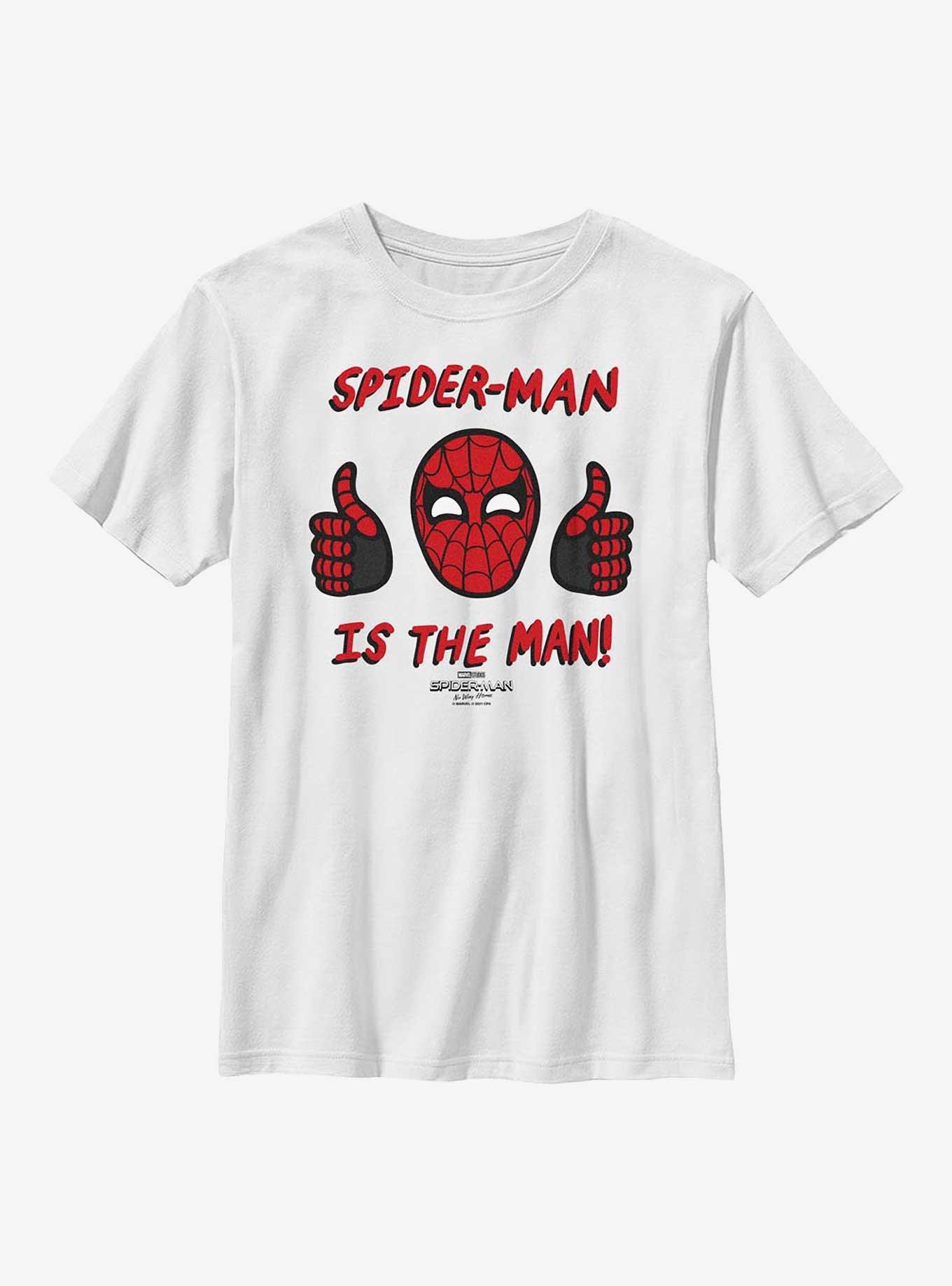 Marvel Spider-Man: No Way Home Spidey Is The Man Youth T-Shirt, WHITE, hi-res