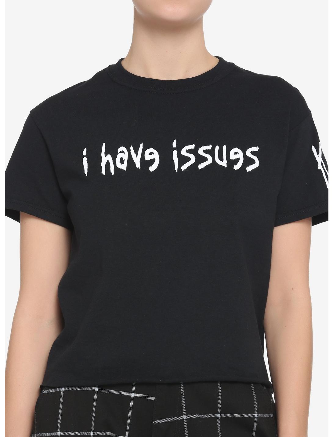 Korn I Have Issues Girls Crop T-Shirt, BLACK, hi-res