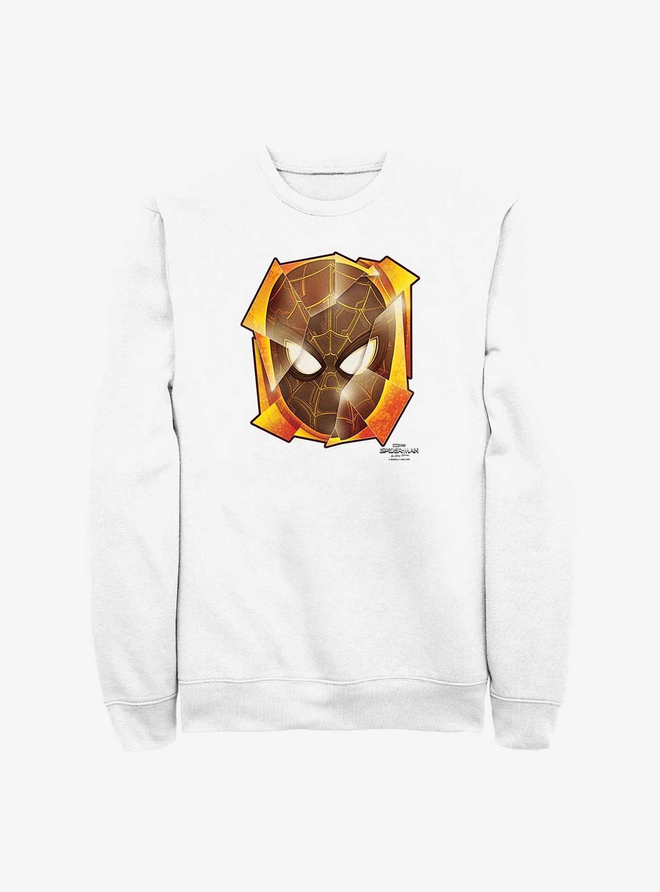 Marvel Spider-Man: No Way Home Mask Pieces Sweatshirt, WHITE, hi-res