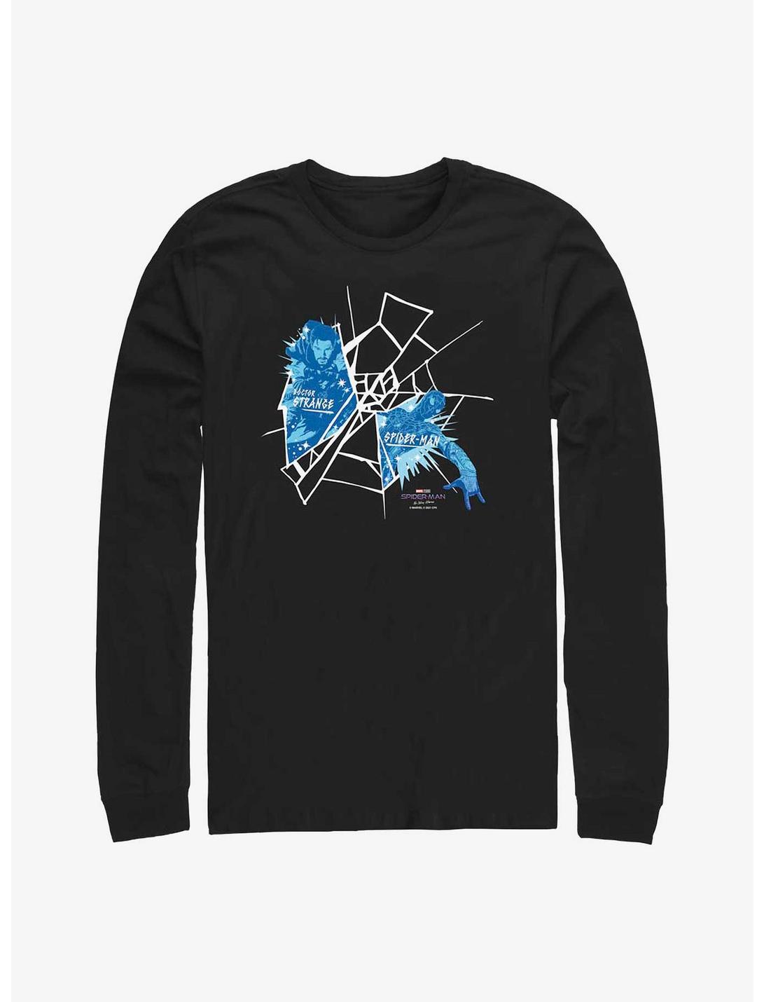 Marvel Spider-Man: No Way Home Doctor Strange & Spider-Man Web Long-Sleeve T-Shirt, BLACK, hi-res