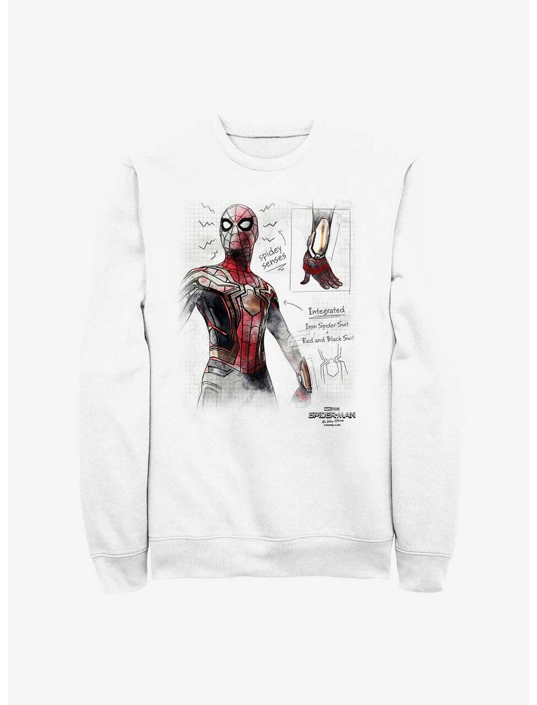 Marvel Spider-Man: No Way Home Spidey Senses Grid Sweatshirt, WHITE, hi-res