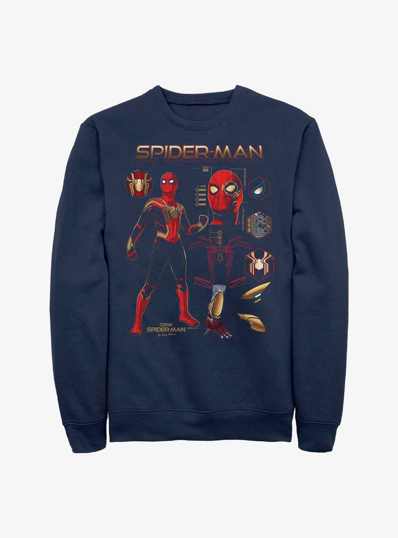 Marvel Spider-Man: No Way Home Spidey Schematics Sweatshirt, , hi-res