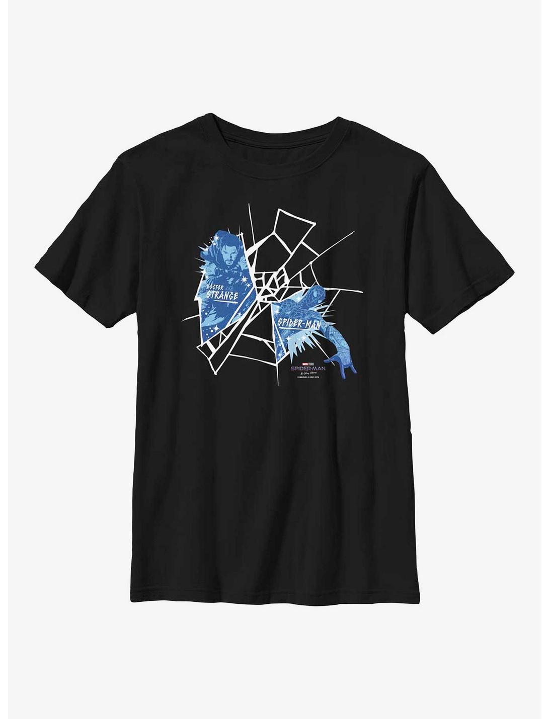 Marvel Spider-Man: No Way Home Doctor Strange & Spider-Man Web Youth T-Shirt, BLACK, hi-res