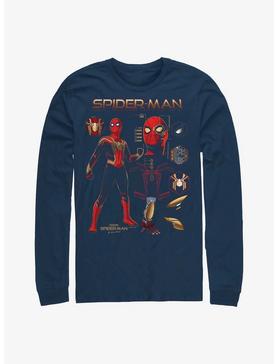 Marvel Spider-Man: No Way Home Spidey Schematics Long-Sleeve T-Shirt, , hi-res
