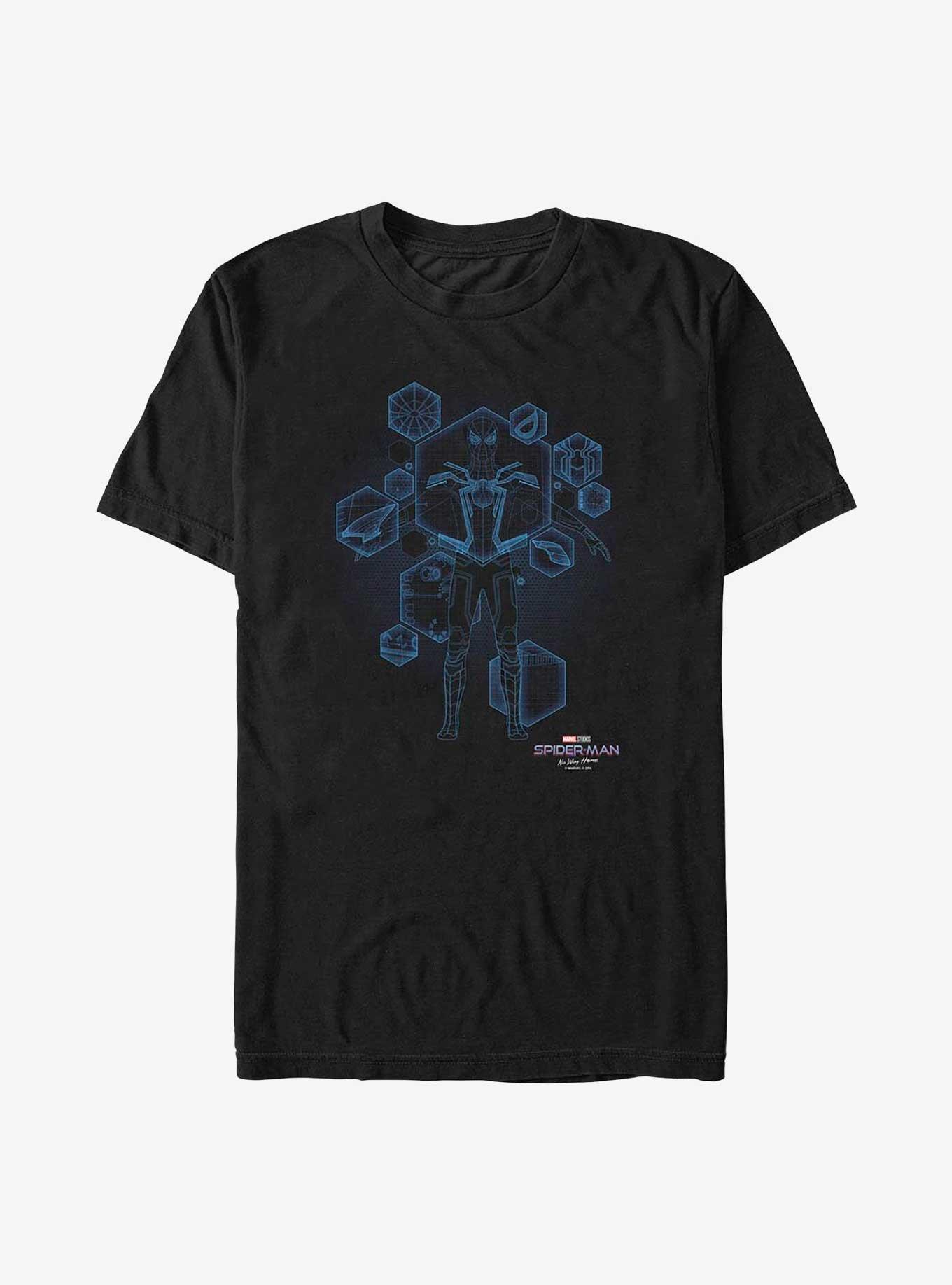 Marvel Spider-Man: No Way Home Blueprint Ready T-Shirt, BLACK, hi-res