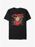 Marvel Spider-Man: No Way Home Iron Spider Ripped Costume T-Shirt, BLACK, hi-res