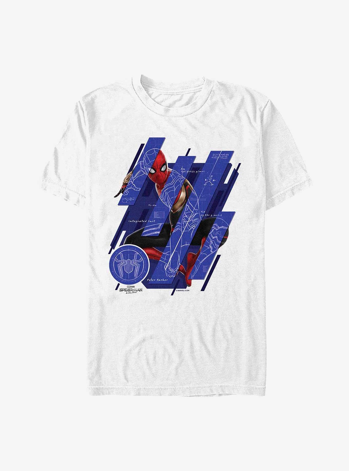 Marvel Spider-Man: No Way Home Blueprint Panels T-Shirt, WHITE, hi-res