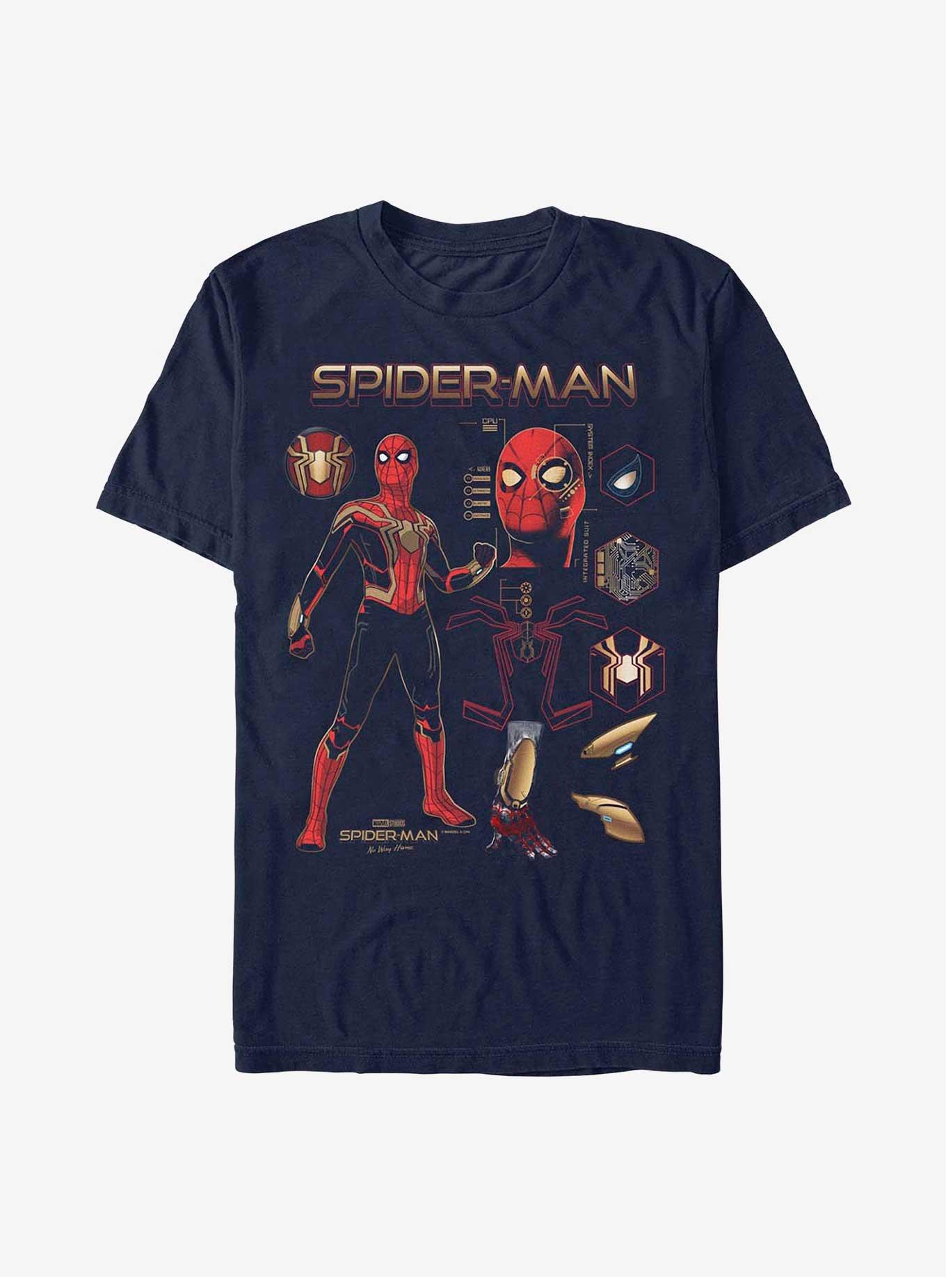 Marvel Spider-Man: No Way Home Spidey Schematics T-Shirt, , hi-res