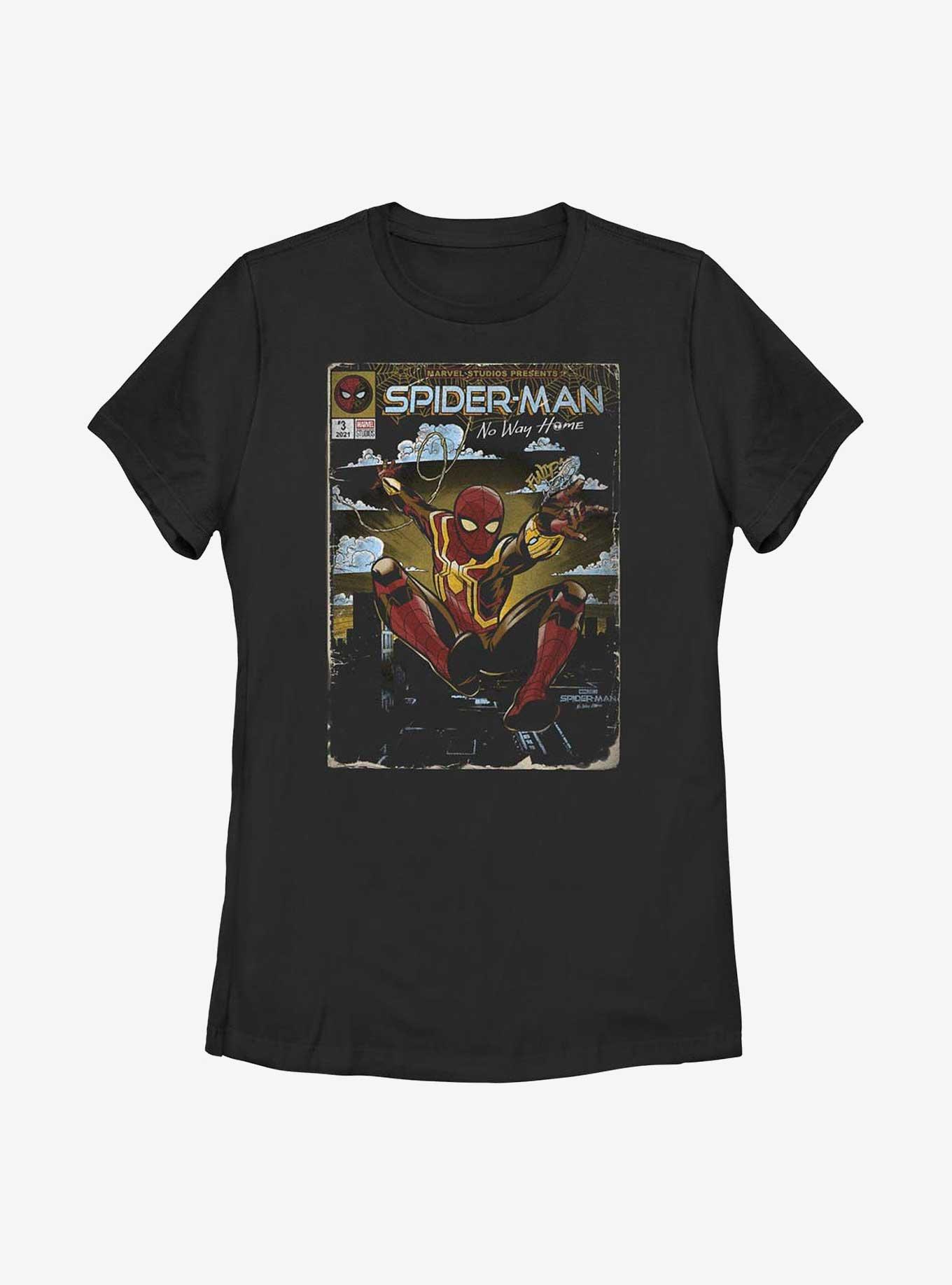 Marvel Spider-Man: No Way Home Vintage Comic Cover Womens T-Shirt, , hi-res