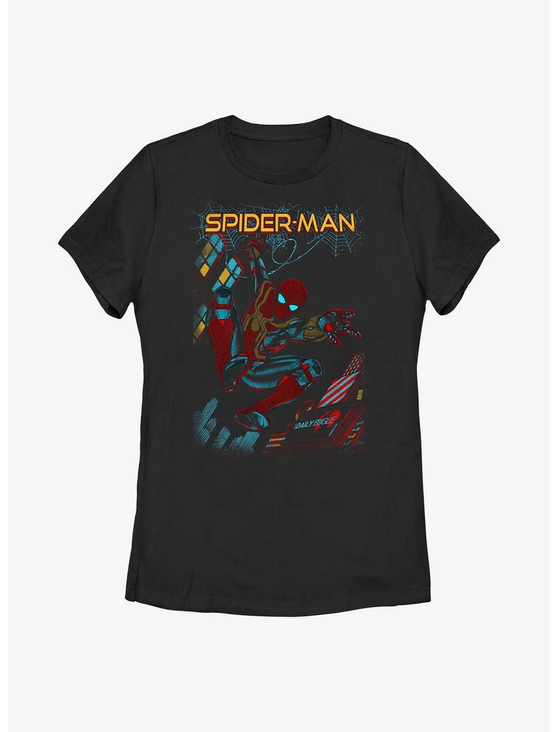 Marvel Spider-Man: No Way Home Slinging Cover Womens T-Shirt, BLACK, hi-res