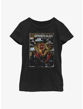 Marvel Spider-Man: No Way Home Vintage Comic Cover Youth Girls T-Shirt, , hi-res