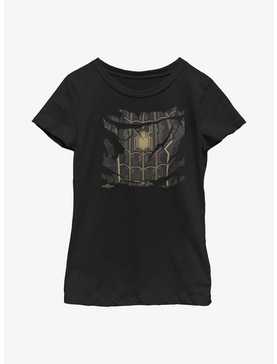 Marvel Spider-Man: No Way Home Ripped Black Suit Spider Costume Youth Girls T-Shirt, , hi-res