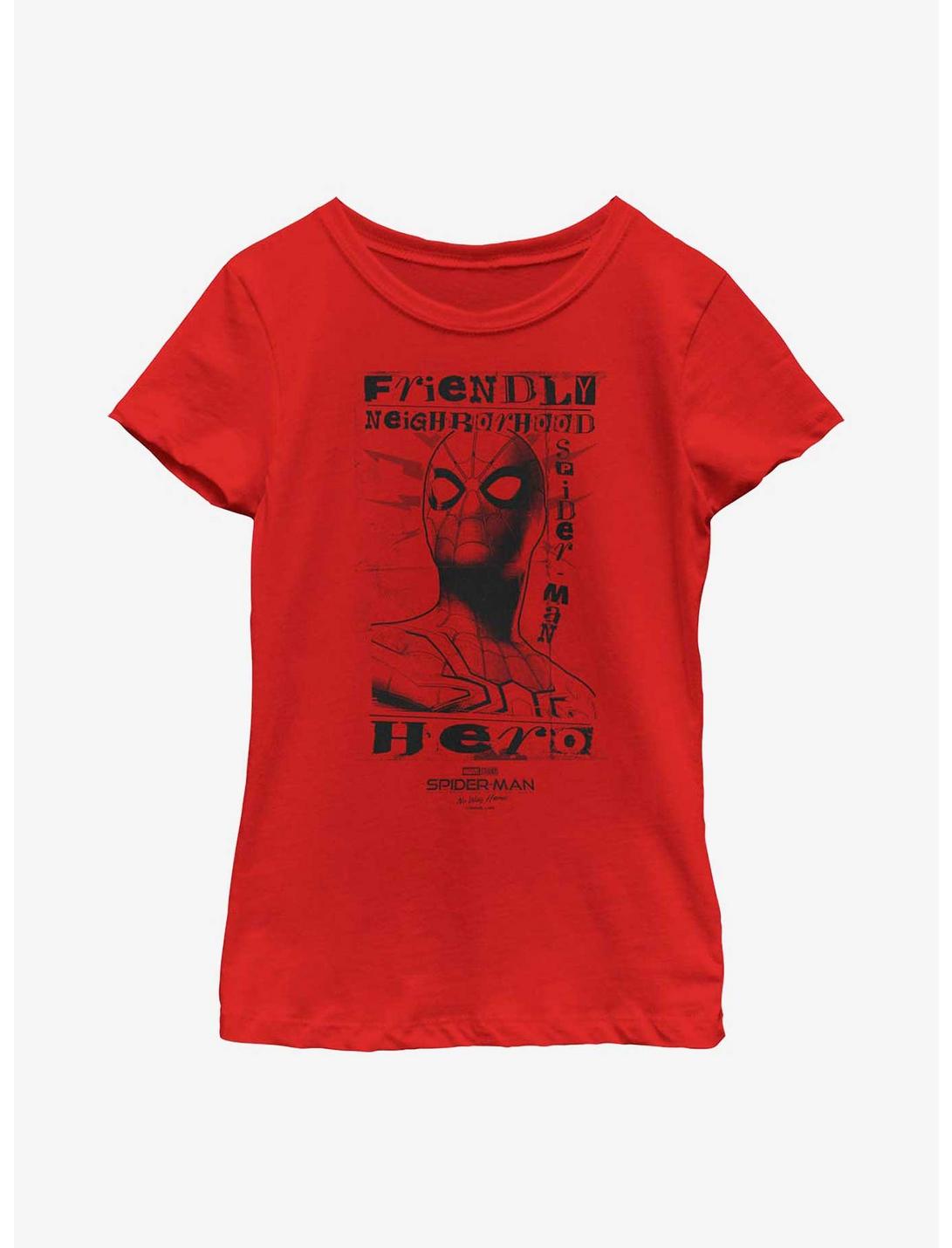 Marvel Spider-Man: No Way Home Neighborhood Hero Youth Girls T-Shirt, RED, hi-res