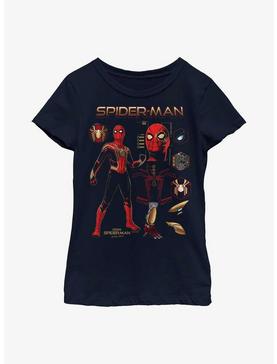 Marvel Spider-Man: No Way Home Spidey Schematics Youth Girls T-Shirt, , hi-res