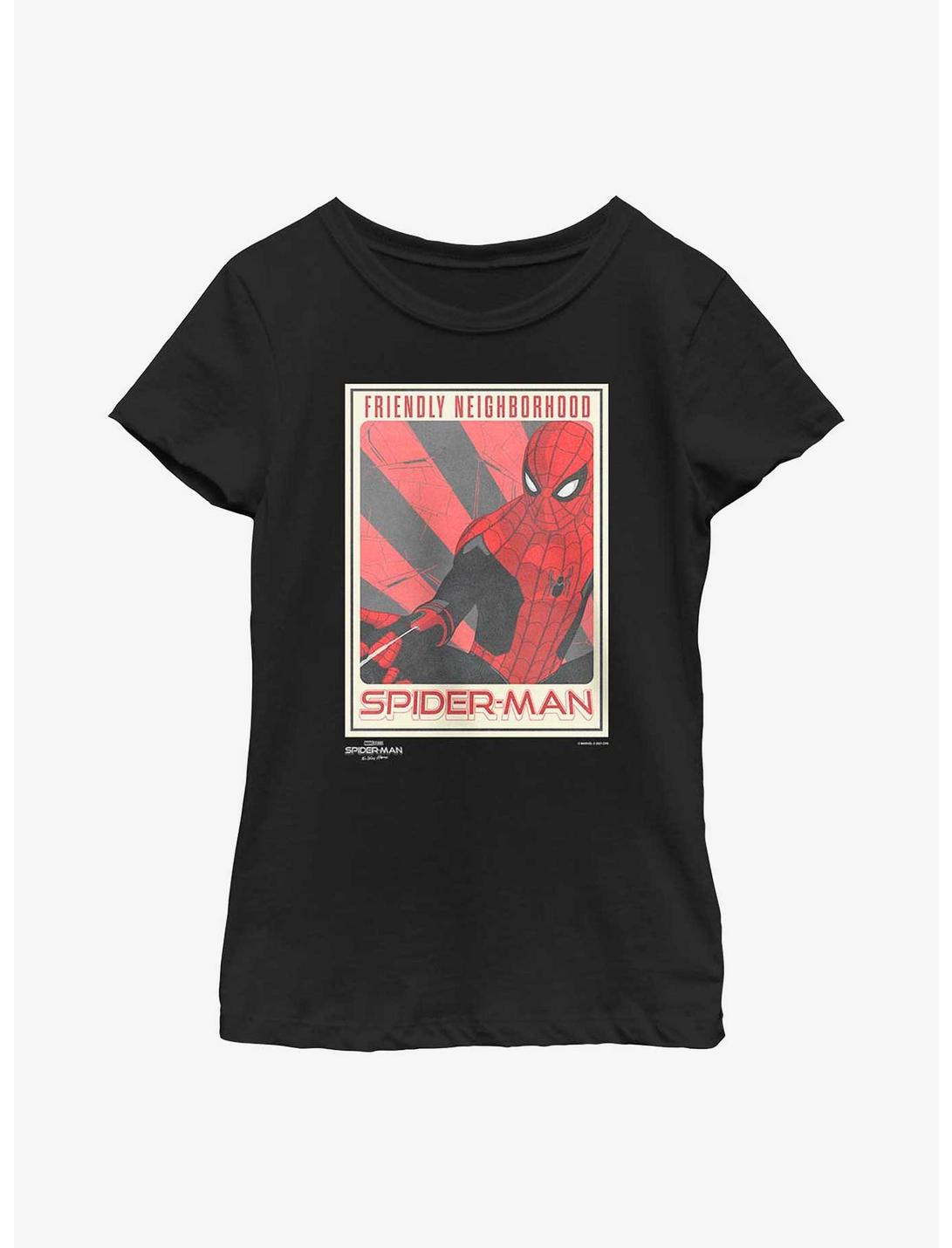 Marvel Spider-Man: No Way Home The Friendly Spider Youth Girls T-Shirt, BLACK, hi-res