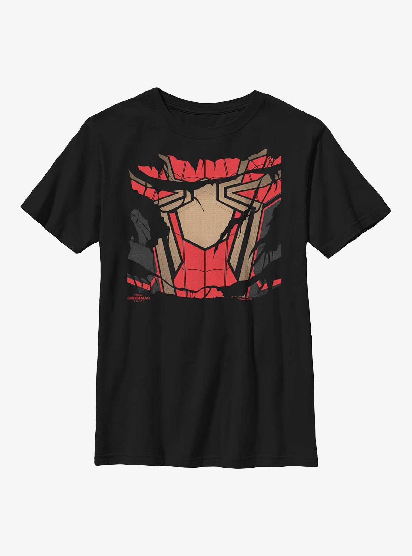 Marvel Spider-Man: No Way Home Iron Spider Ripped Costume Youth T-Shirt