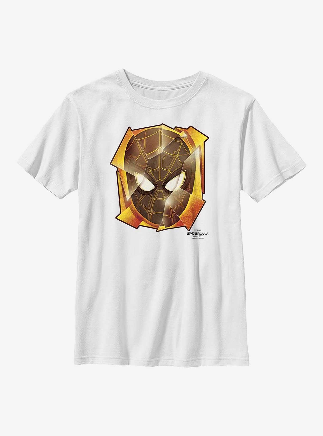 Marvel Spider-Man: No Way Home Mask Pieces Youth T-Shirt, WHITE, hi-res