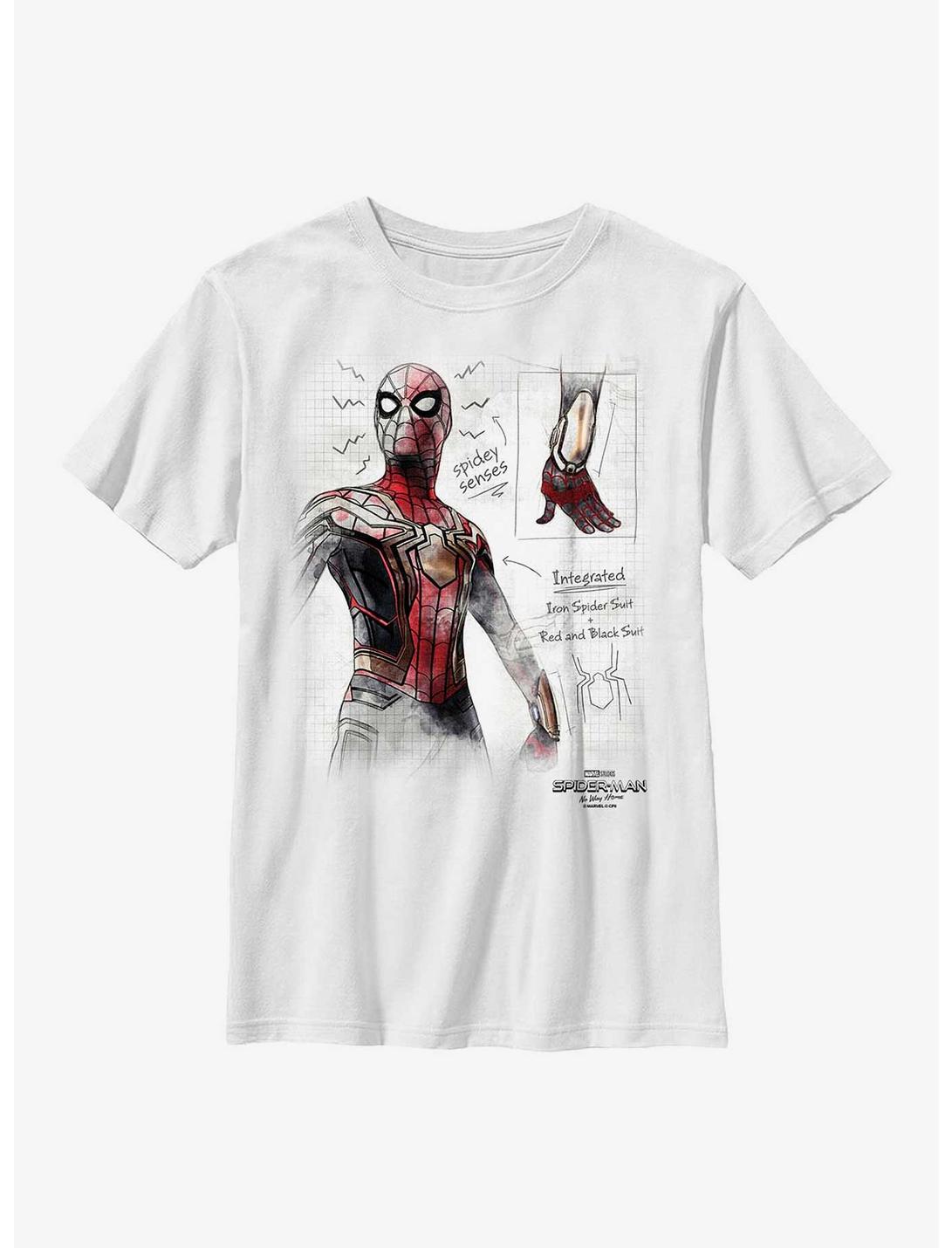 Marvel Spider-Man: No Way Home Spidey Senses Grid Youth T-Shirt, WHITE, hi-res