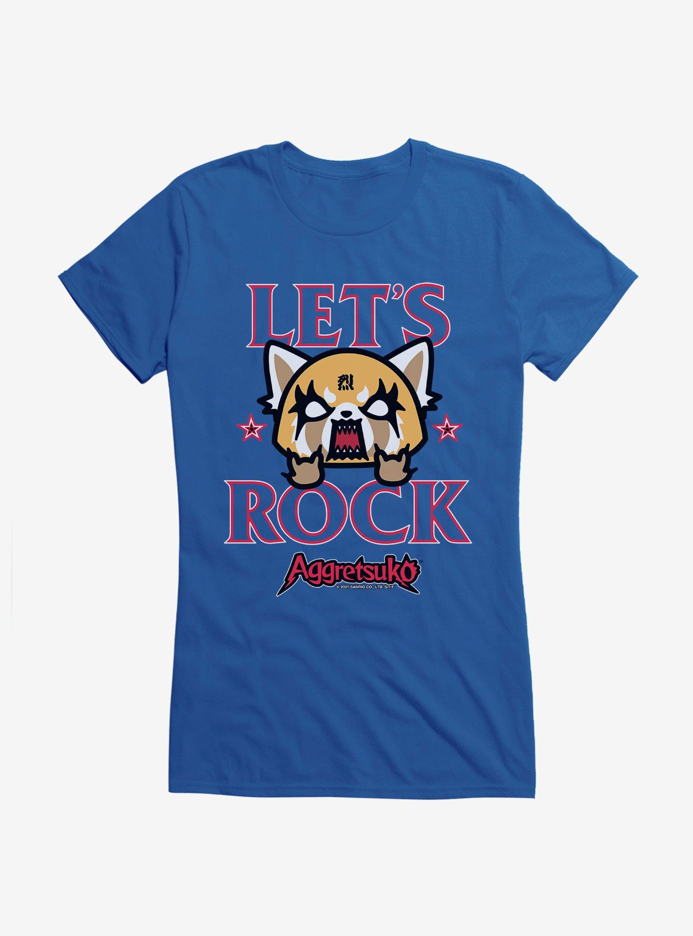 Aggretsuko Let's Rock Girls T-Shirt, ROYAL, hi-res