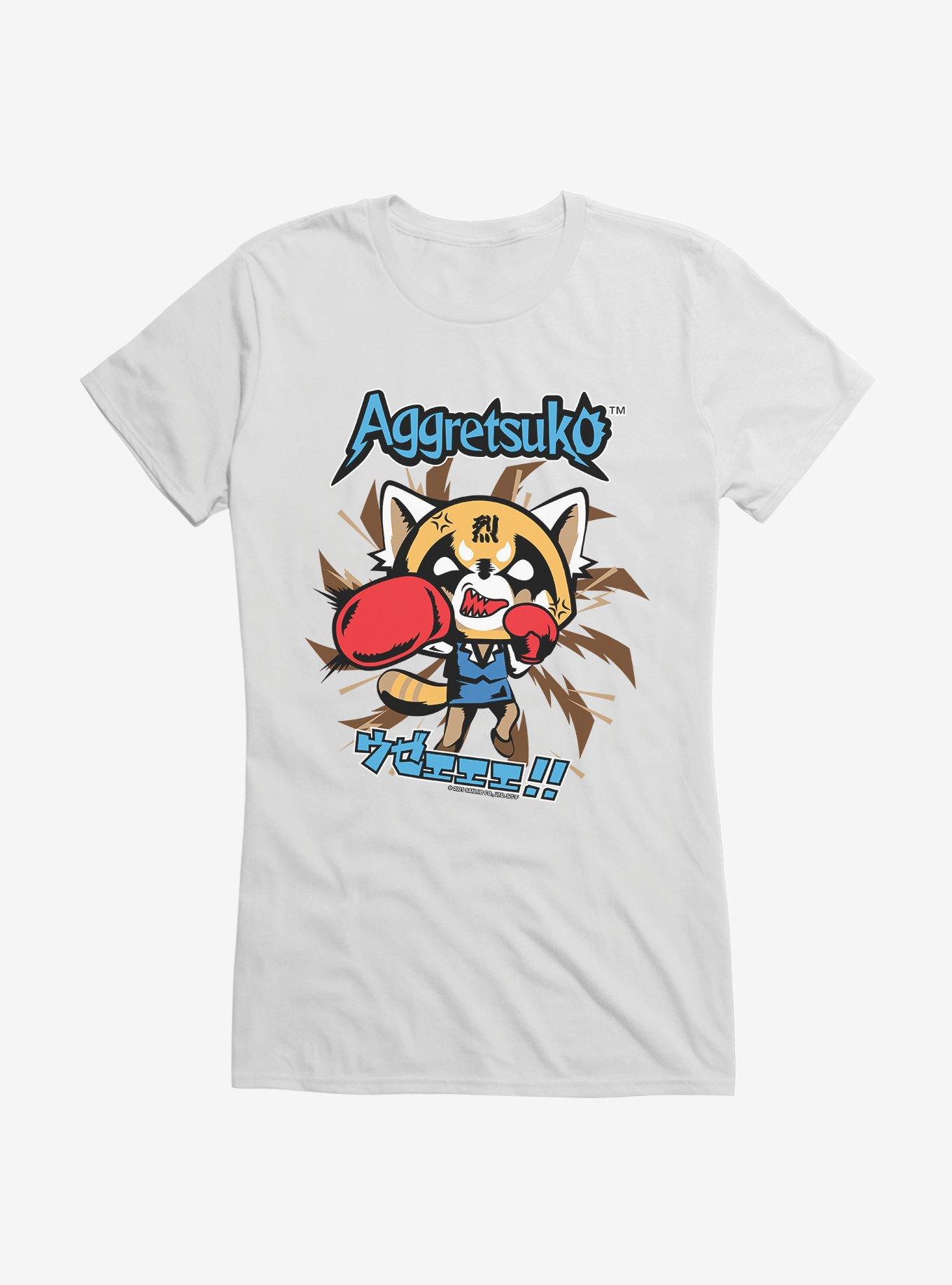 Aggretsuko Stay Balanced Girls T-Shirt, WHITE, hi-res