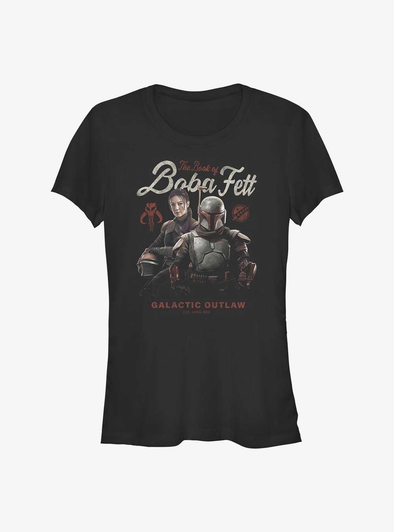 Star Wars The Book Of Boba Fett Boba Badge Girls T-Shirt, BLACK, hi-res