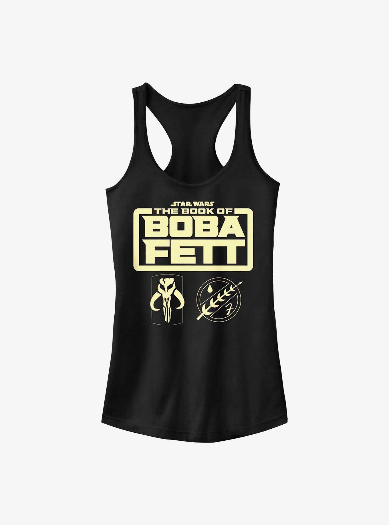 Star Wars The Book Of Boba Fett Boba Fett Armor Logo Girls Tank, BLACK, hi-res
