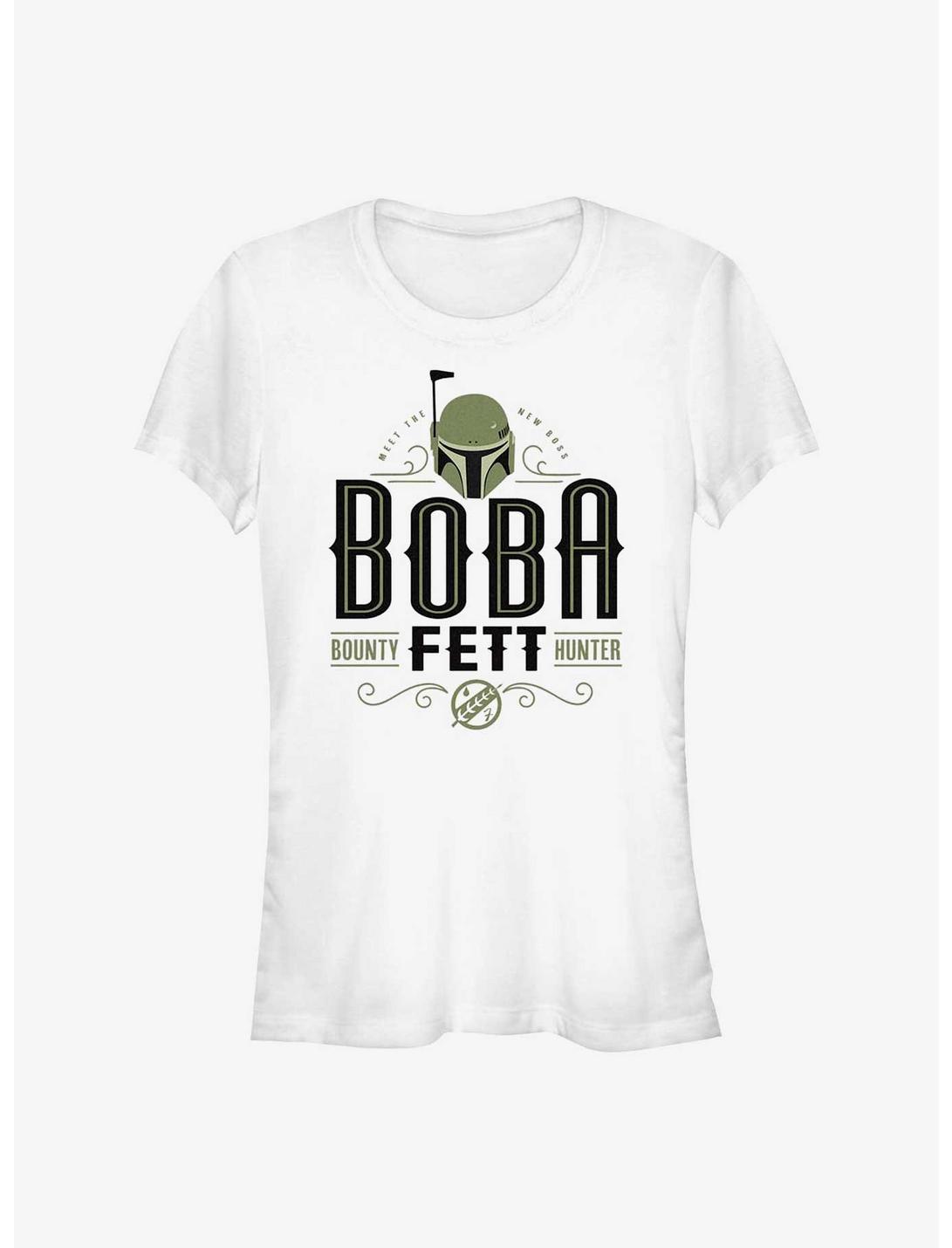 Star Wars The Book Of Boba Fett Boba Fett Bounty Hunter Girls T-Shirt, WHITE, hi-res