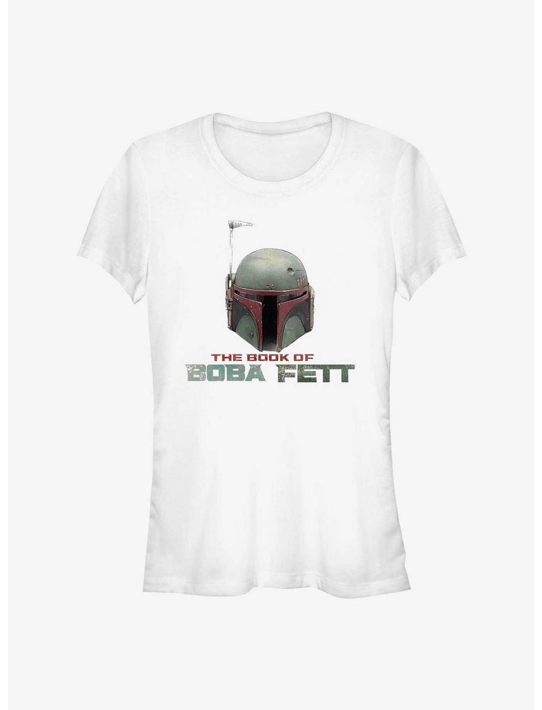 Star Wars The Book Of Boba Fett Boba Fett Helmet Girls T-Shirt, WHITE, hi-res