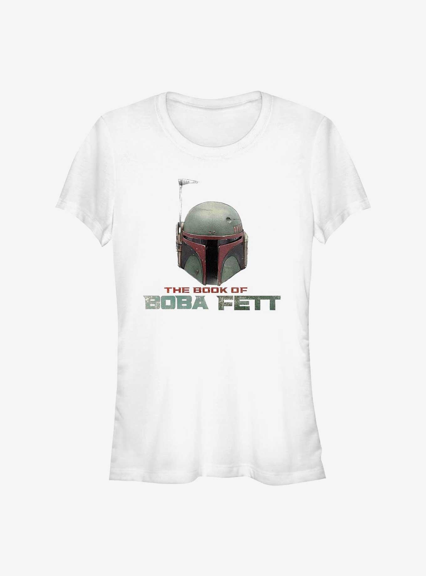 Star Wars The Book Of Boba Fett Boba Fett Helmet Girls T-Shirt, WHITE, hi-res