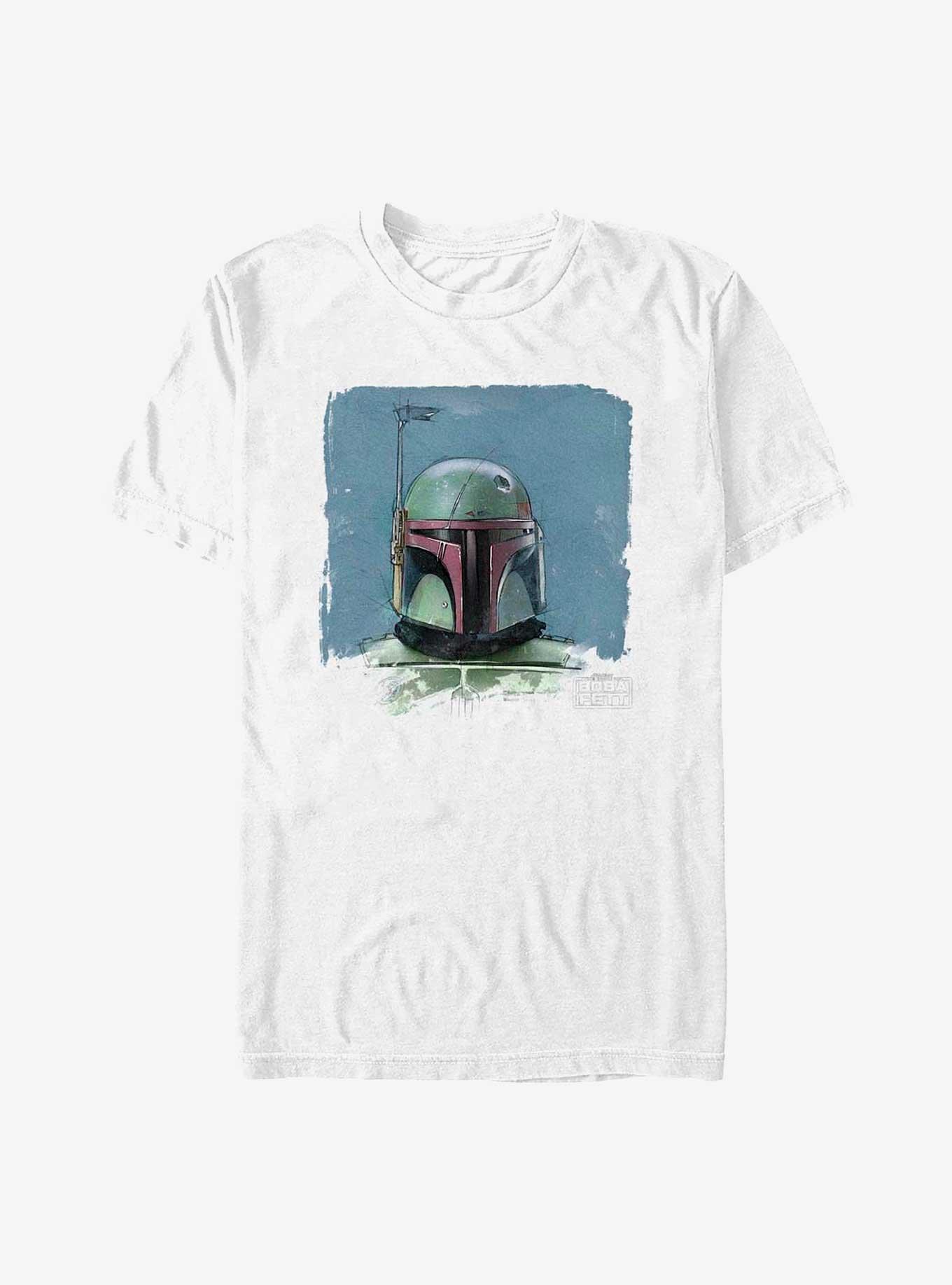 Star Wars The Book Of Boba Fett Boba Fett Portrait T-Shirt, WHITE, hi-res