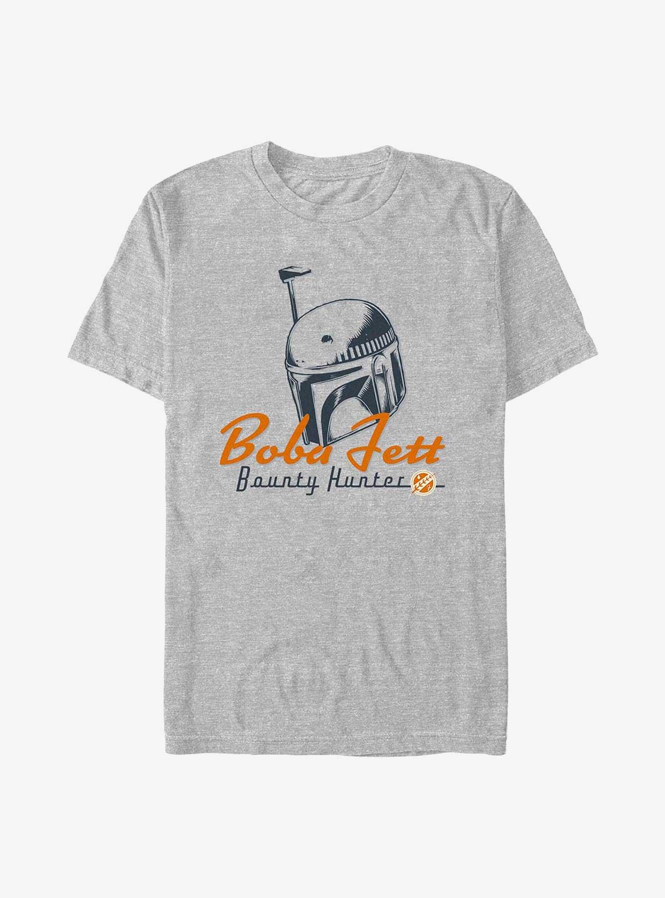 Star Wars The Book Of Boba Fett Boba Helmet T-Shirt, ATH HTR, hi-res