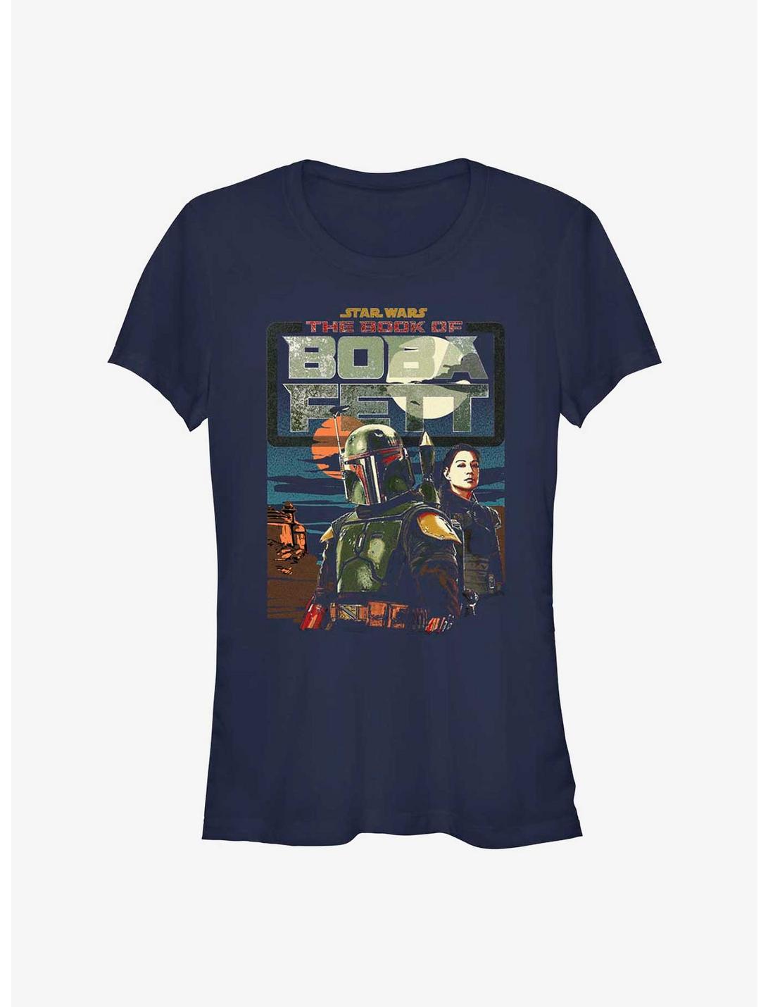 Star Wars The Book Of Boba Fett Bounty Buddies Girls T-Shirt, NAVY, hi-res