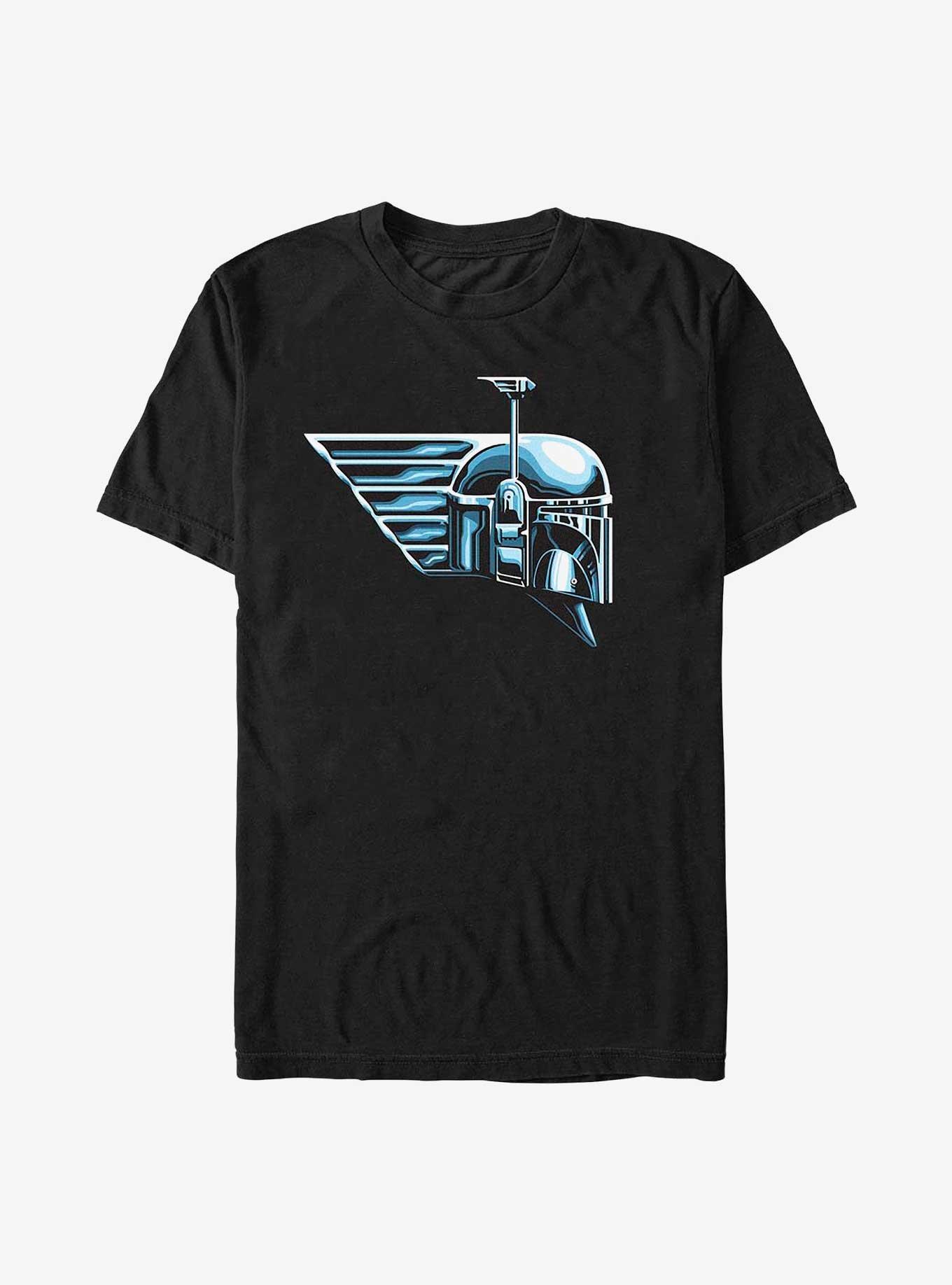 Star Wars The Book Of Boba Fett Chrome Boba Helmet T-Shirt, BLACK, hi-res