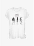 Star Wars The Book Of Boba Fett Fennec Painted Sketches Girls T-Shirt, WHITE, hi-res