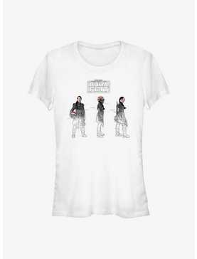 Star Wars The Book Of Boba Fett Fennec Painted Sketches Girls T-Shirt, , hi-res
