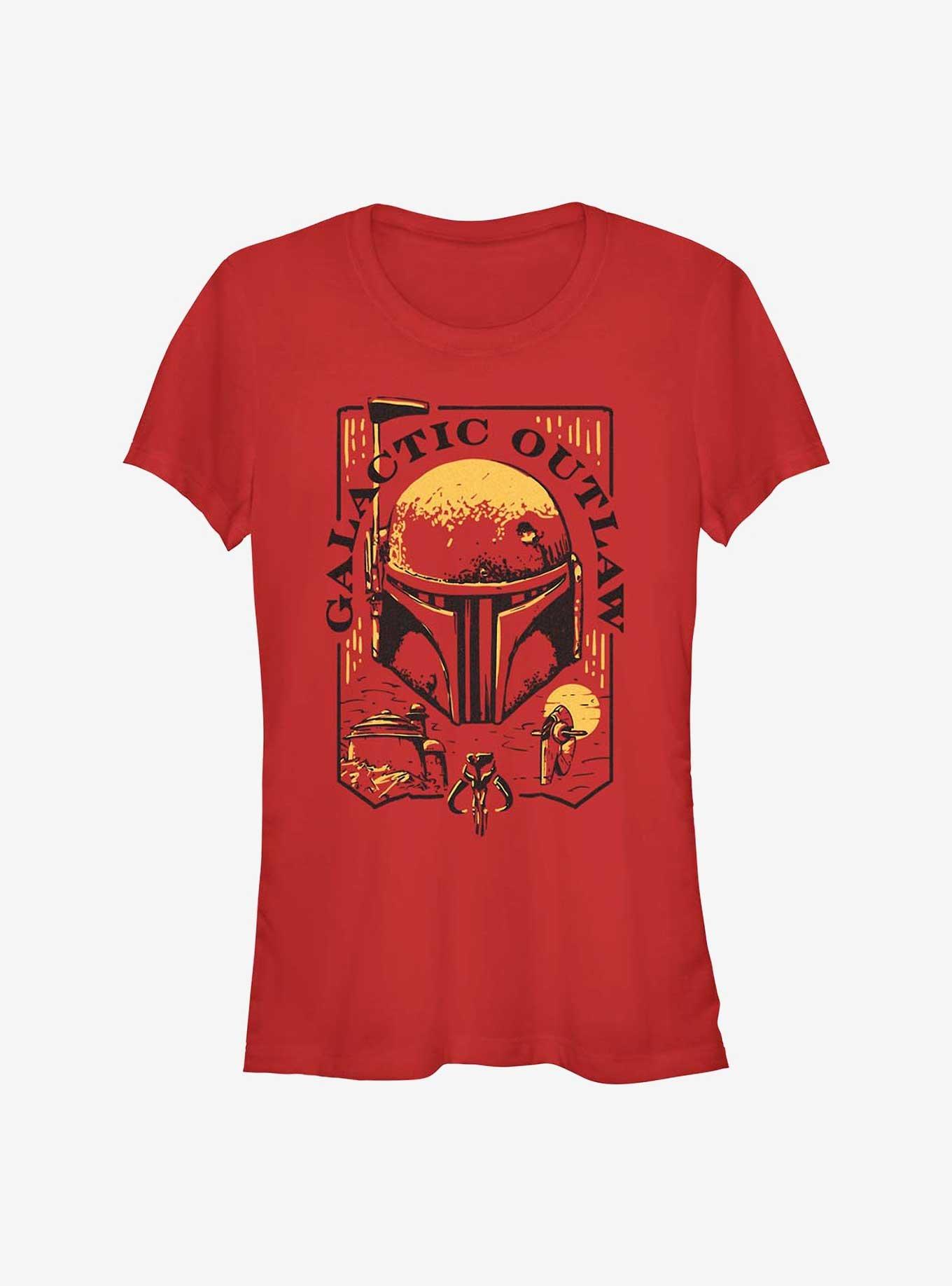 Star Wars The Book Of Boba Fett Galactic Outlaw Logo Girls T-Shirt, , hi-res