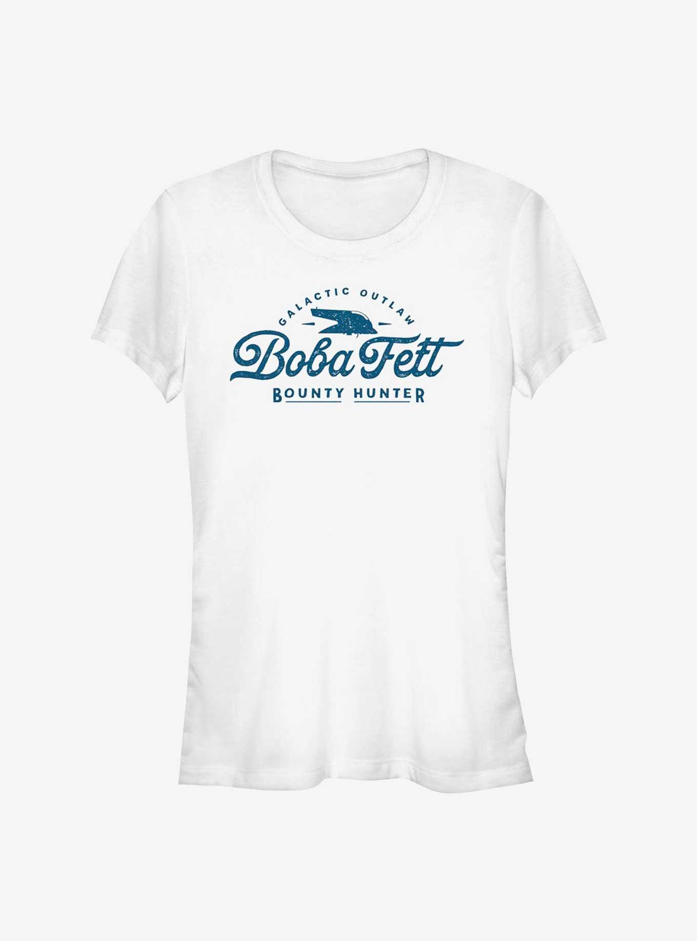 Star Wars The Book Of Boba Fett Galatic Outlaw Boba Fett Girls T-Shirt, WHITE, hi-res