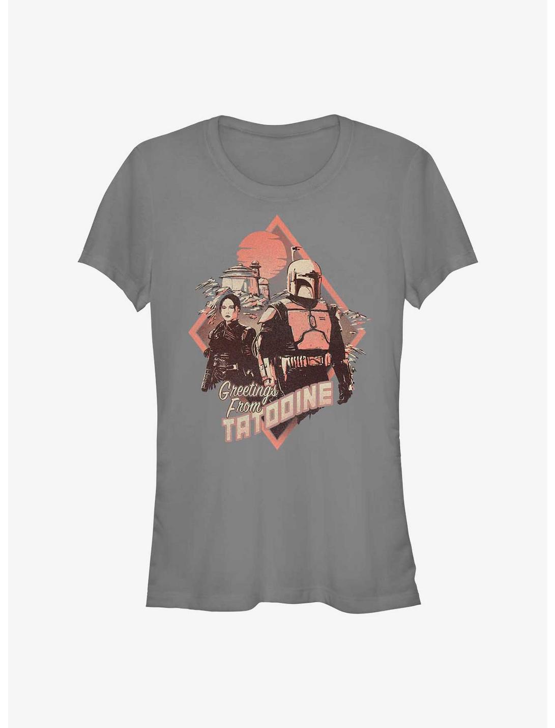 Star Wars The Book Of Boba Fett Greeting From Tatooine Girls T-Shirt, CHARCOAL, hi-res