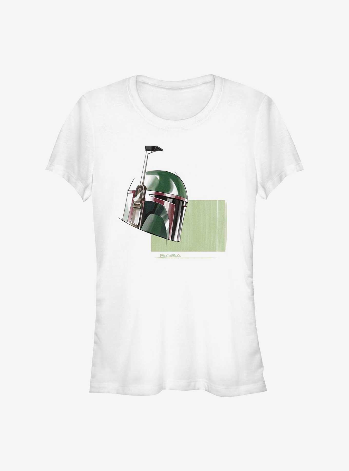 Star Wars The Book Of Boba Fett Helmet Marker Drawing Girls T-Shirt
