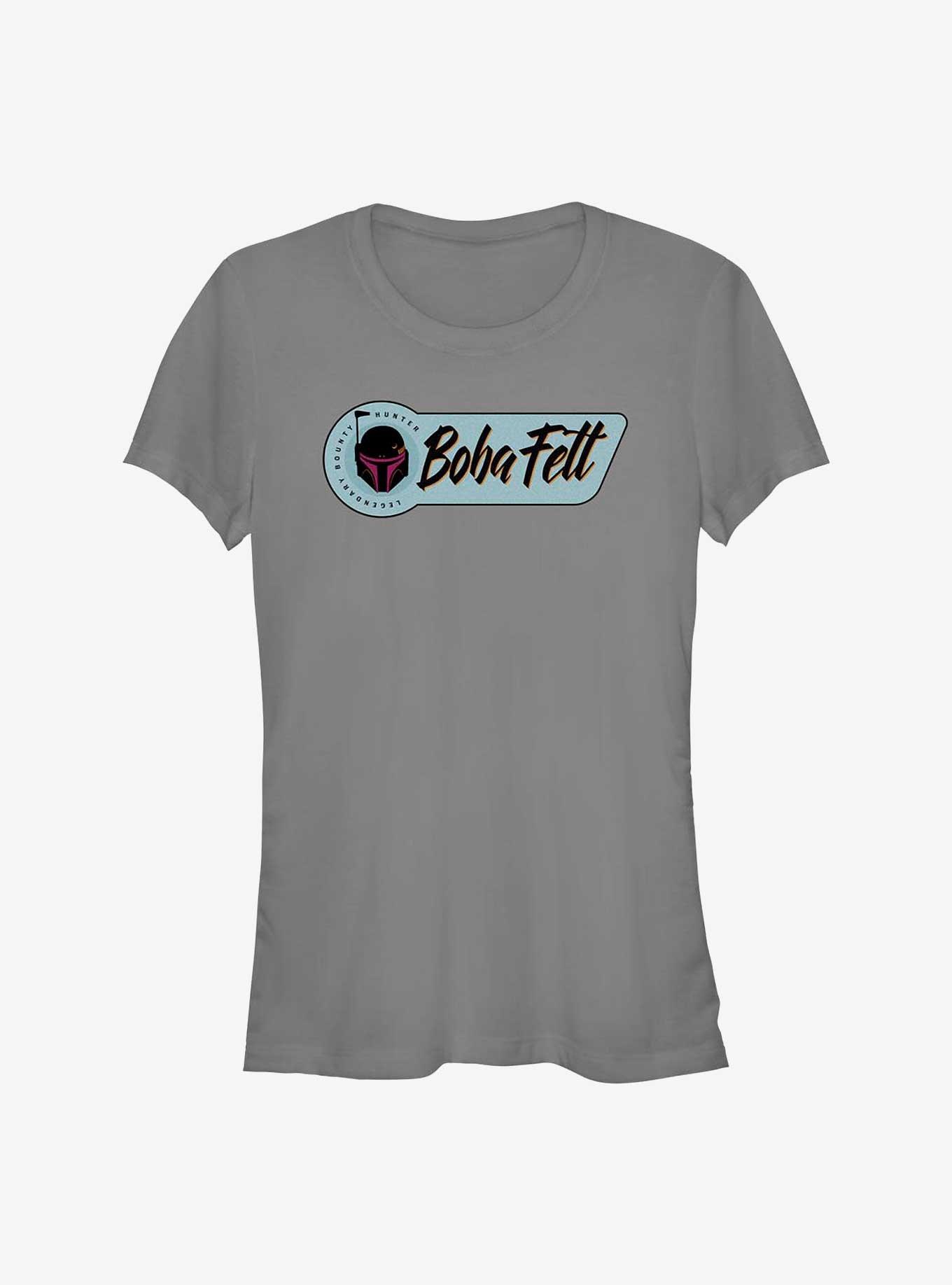 Star Wars The Book Of Boba Fett Legendary Bounty Hunter Badge Girls T-Shirt, CHARCOAL, hi-res