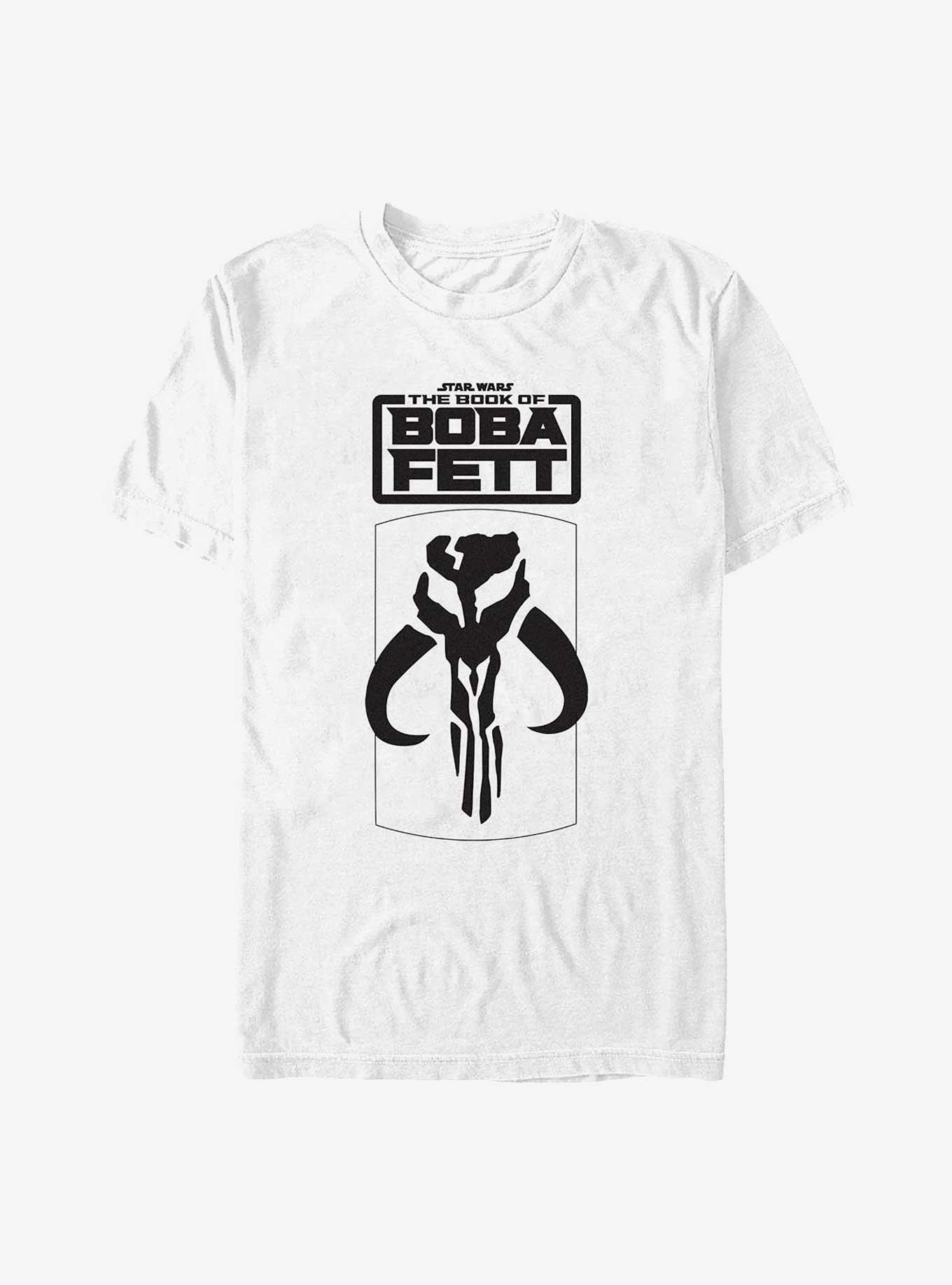 Star Wars The Book Of Boba Fett Mandalorian Skull Logo T-Shirt