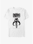Star Wars The Book Of Boba Fett Mandalorian Skull Logo T-Shirt, WHITE, hi-res