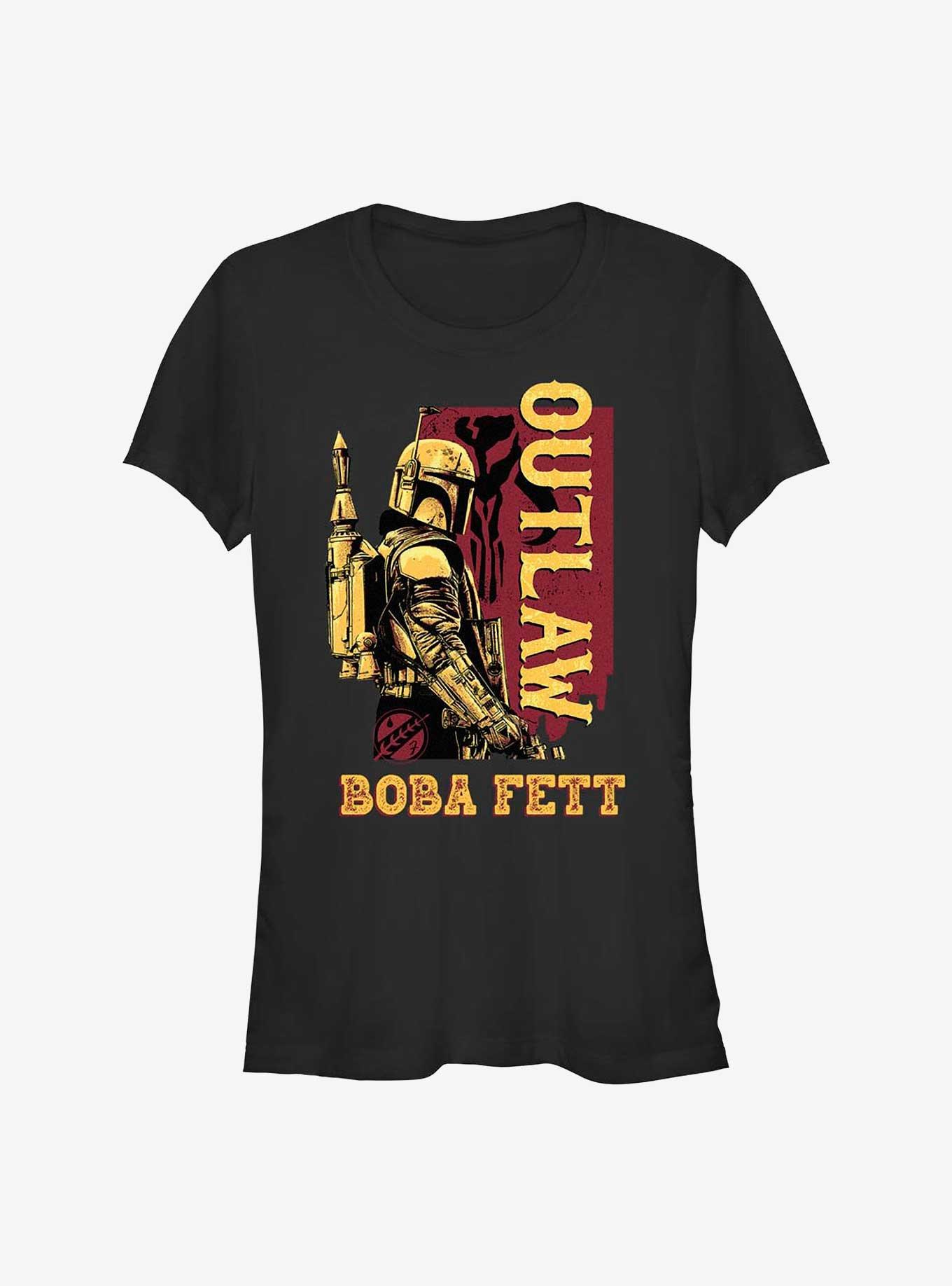 Star Wars The Book Of Boba Fett Outlaw Boba Fett Girls T-Shirt, BLACK, hi-res