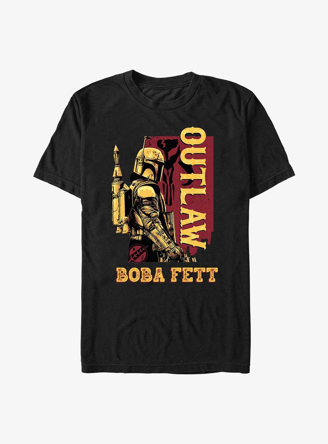 Star Wars The Book Of Boba Fett Outlaw Boba Fett T-Shirt, BLACK, hi-res