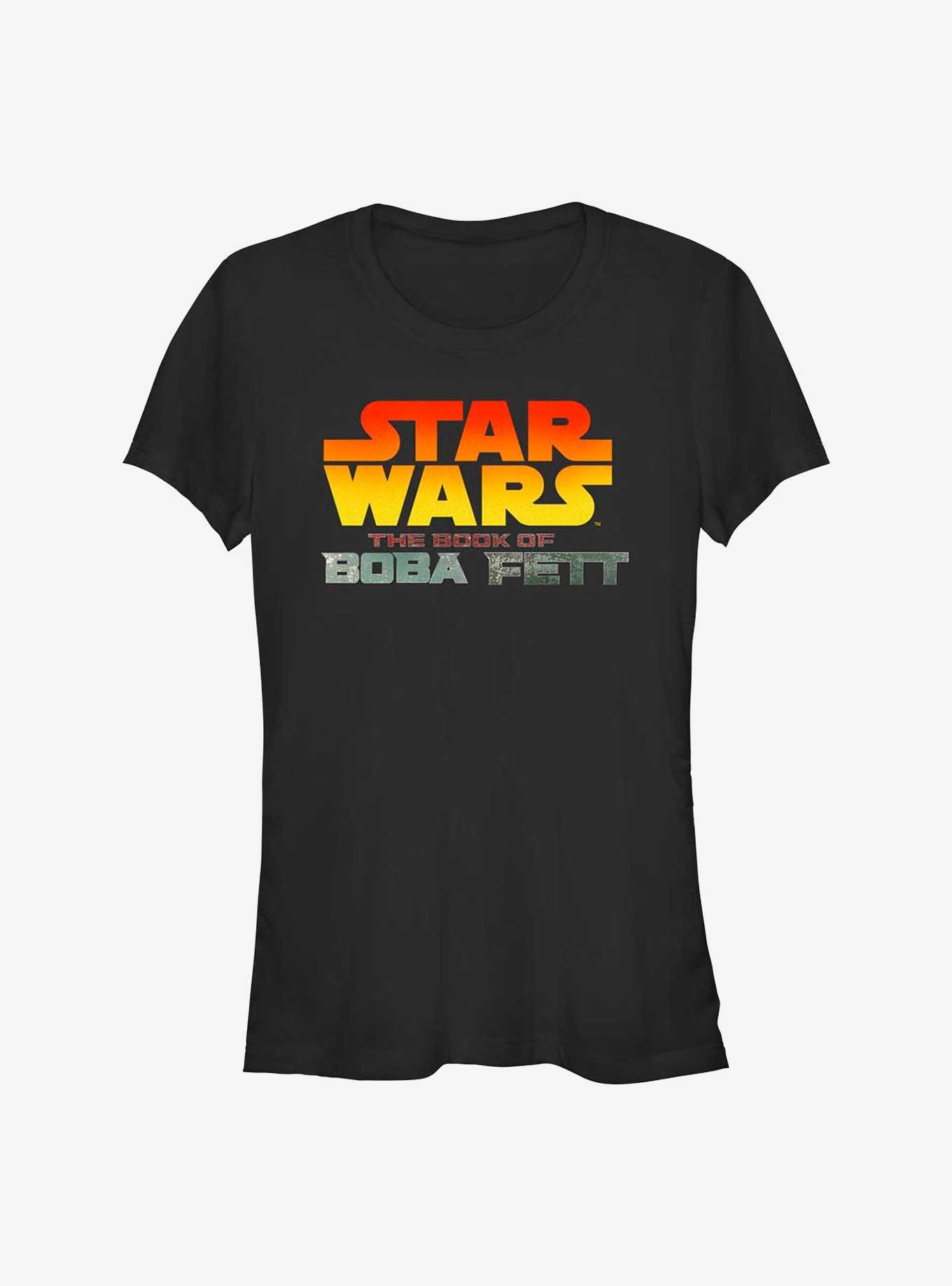 Star Wars The Book Of Boba Fett Star Wars Fett Logo Girls T-Shirt, BLACK, hi-res